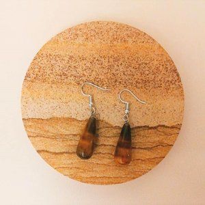 Tiger Eye Water Drop Earring